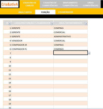 Load image into Gallery viewer, Planilha de Mapeamento de Competencias - Colaborador x Função