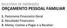 Load image into Gallery viewer, Planilha de Orçamento Pessoal e Familiar em Excel 4.0