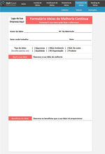 Load image into Gallery viewer, Planilha de Programa de Ideias de Melhoria em Excel
