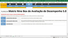 Load image into Gallery viewer, Planilha Matriz Nine Box de Avaliação de Desempenho em Dashboard
